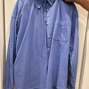 WOMEN’S Blue Button-Up Shirt